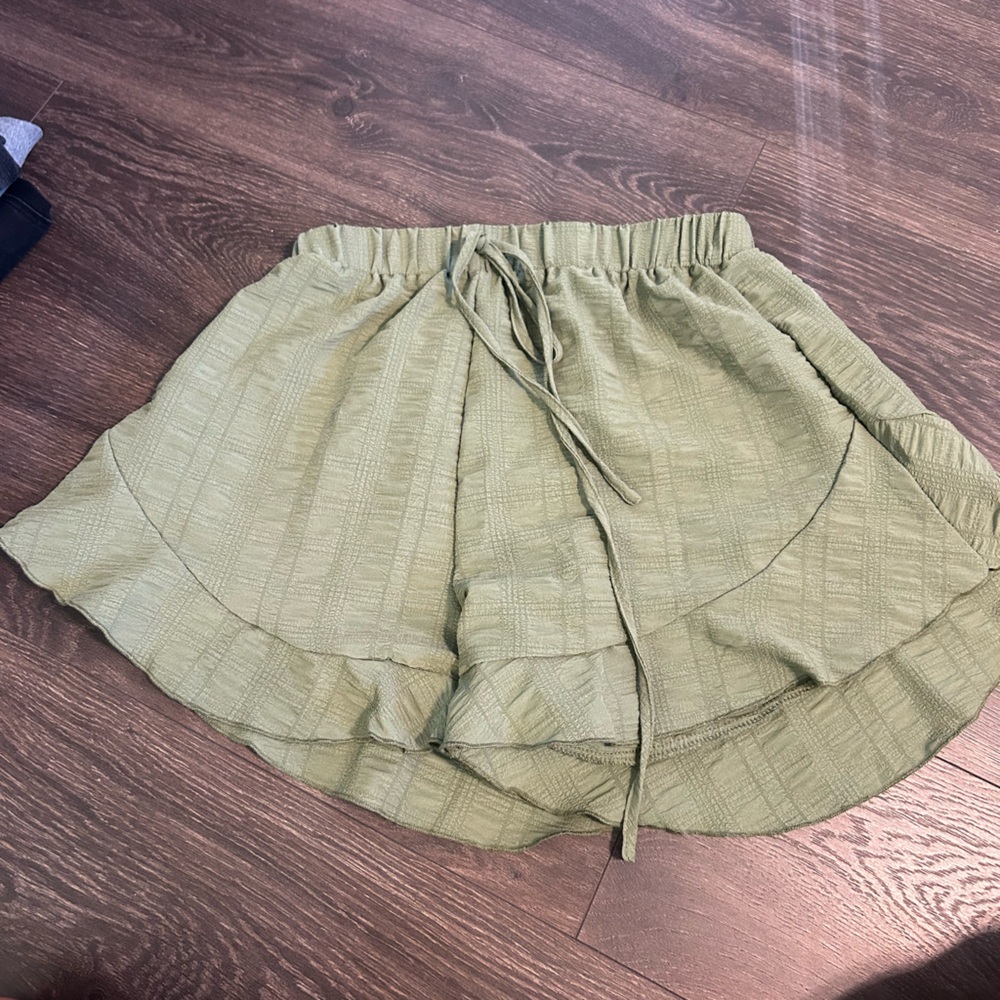 Light green SHEIN flowy shorts